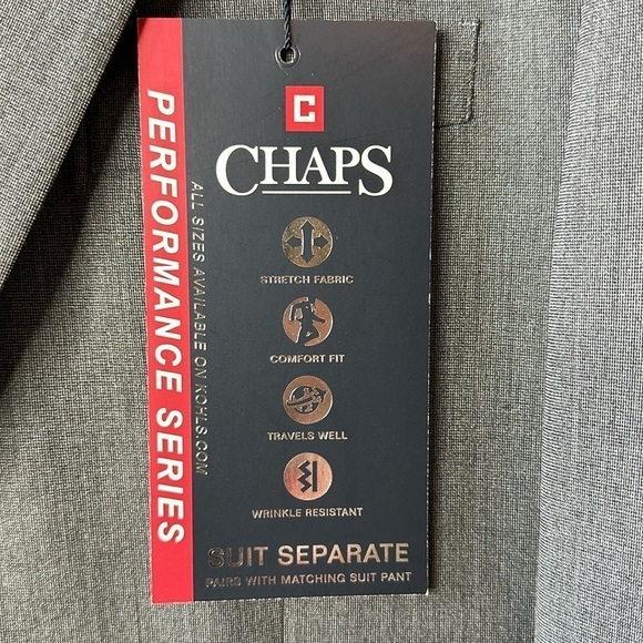 NWT Men's Chaps Grey Stretch Performance Series Comfort Suit Pants Size 34 X 30 - Picture 5 of 12